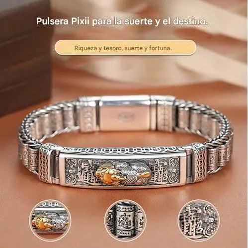 【Descuento por tiempo limitado】Nueva pulsera de la suerte de plata de ley 925