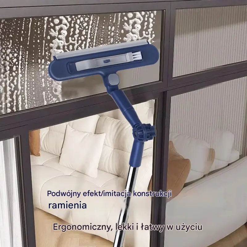 🧼✨ Dwustronna myjka do okien 2 w 1 z wysuwaną rączką do mycia okien w wysokich budynkach.【Dwie pozycje są bardziej opłacalne】