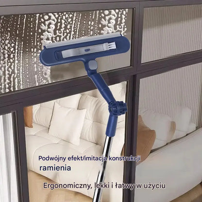 🧼✨ Dwustronna myjka do okien 2 w 1 z wysuwaną rączką do mycia okien w wysokich budynkach.【Dwie pozycje są bardziej opłacalne】