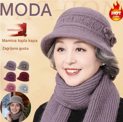 🧶Kapa + šal🧶 Topli zimski pratitelj: topla pletena vunena kapa