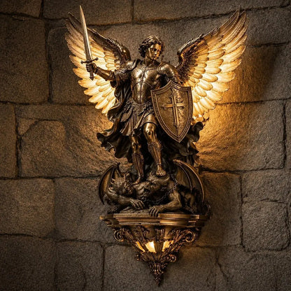 【Descuento del 50% 】🕊️Lámpara de pared del ángel guardián de San Miguel✨