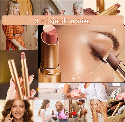 【Kupi 1, dobi 1 gratis】✨ Sjenilo za oči 3 u 1 u stiku – Trenutačan sjaj, lifting efekt i dugotrajnost 💄