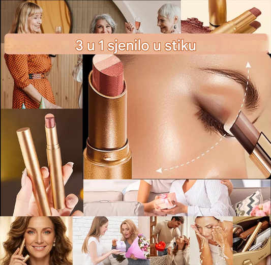 【Kupi 1, dobi 1 gratis】✨ Sjenilo za oči 3 u 1 u stiku – Trenutačan sjaj, lifting efekt i dugotrajnost 💄