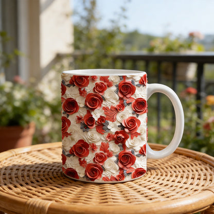 💐Keramička šalica za kavu "Proljetna ruža"