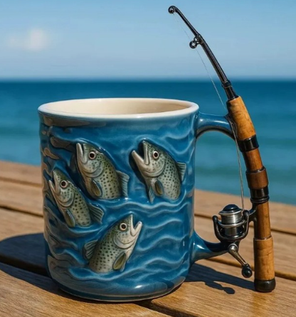 🎣☕Kreatywna kubek do rybołówstwa z żywicy – prezent dla miłośników rybołówstwa