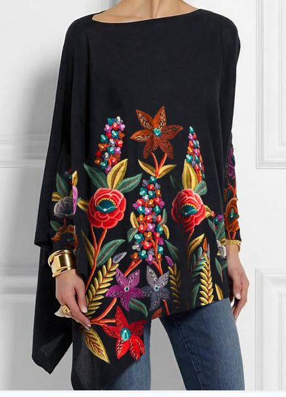 💖【S-5XL】Jesienny top z okrągłym dekoltem w stylu retro
