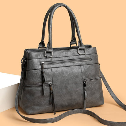 👜Geantă de damă din piele moale, elegantă, cu capacitate mare