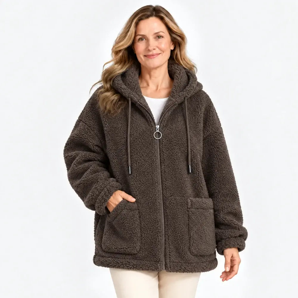 🔥✨【M-4XL】Novedad para el invierno de 2026: Chaqueta de mujer con capucha, de lana afelpada