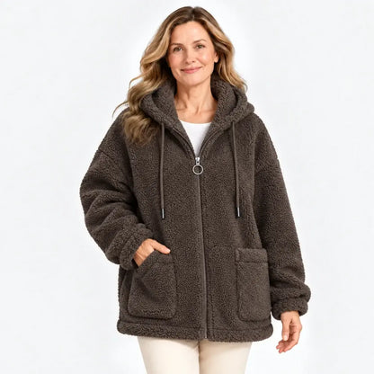 🔥✨【M-4XL】Novedad para el invierno de 2026: Chaqueta de mujer con capucha, de lana afelpada