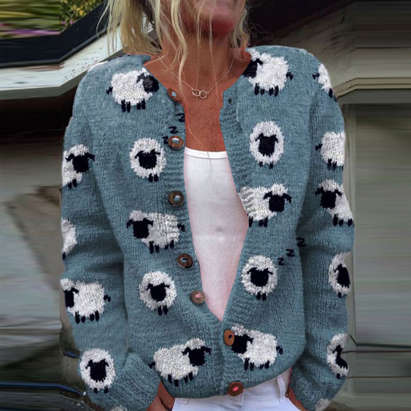 🌸🌸【50% popust】【S-5XL】Ženski kardigan z digitalnim potiskom v retro slogu