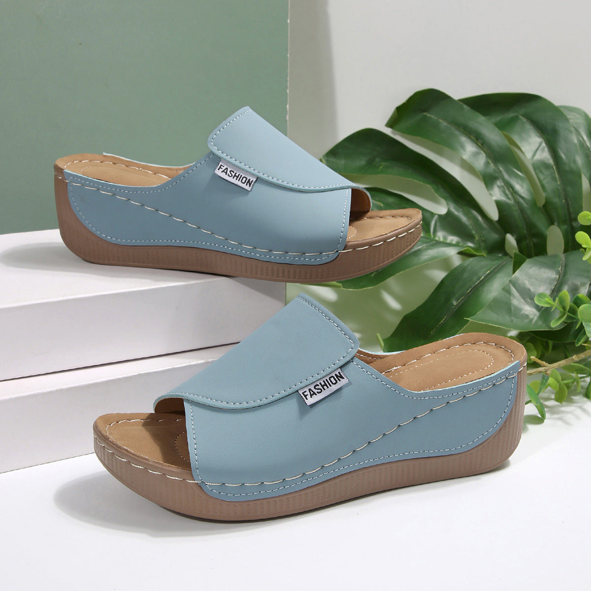 🔥👡【36-43】Sandalias de mujer modernas fabricadas en piel auténtica con suela suave y gruesa del año 2025.