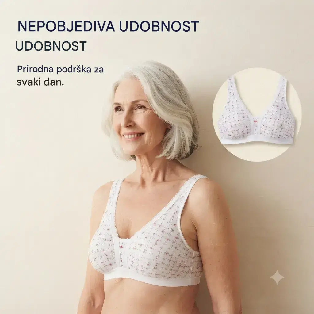 ✅【Set od 4】Grudnjaci od čistog pamuka za majke srednjih godina (plus size) - udobni i prozračni