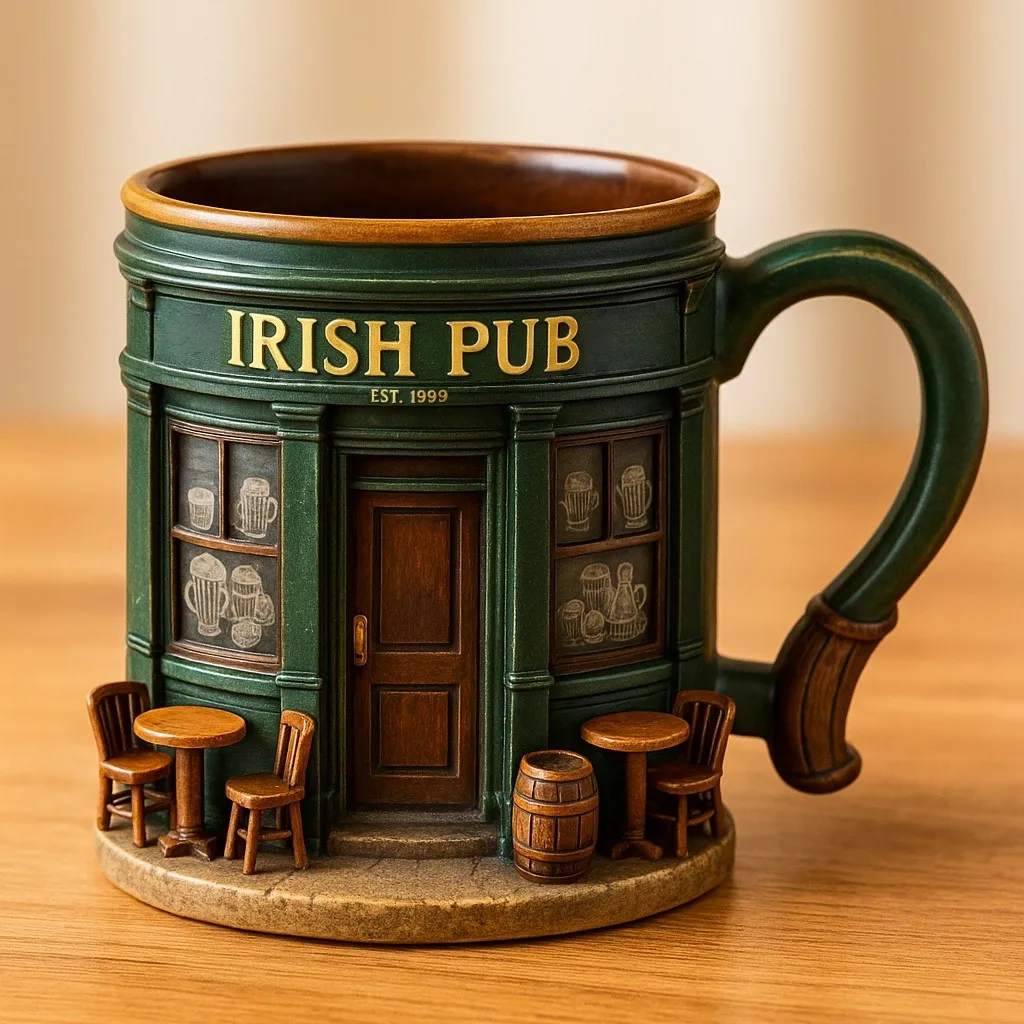 🍻Kubek 3D w kształcie irlandzkiego pubu