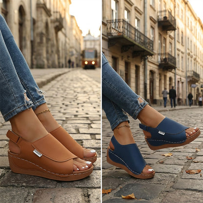 💥💥【Zadnji dan popusta od 50%】👡👡【Veličine 36-43】Ženske sandale od prave kože, udobne za cjelodnevno nošenje—✅Plaćanje pouzećem