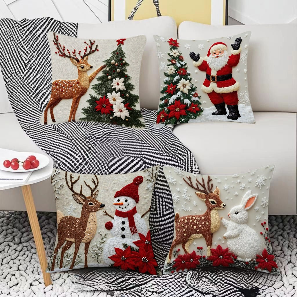 🔥🎅Wyprzedaż świąteczna 49% TANIEJ🎄Poszewka na poduszkę z motywem świątecznym