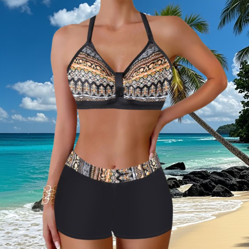🏖️【S-5XL】Komplet kupaćih kostima s printom za odmor na plaži 2026, brzosušeće, udobne i prozračne👙