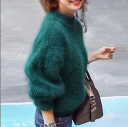 🔥Nowy kaszmirowy sweter w jednolitym kolorze na zimę