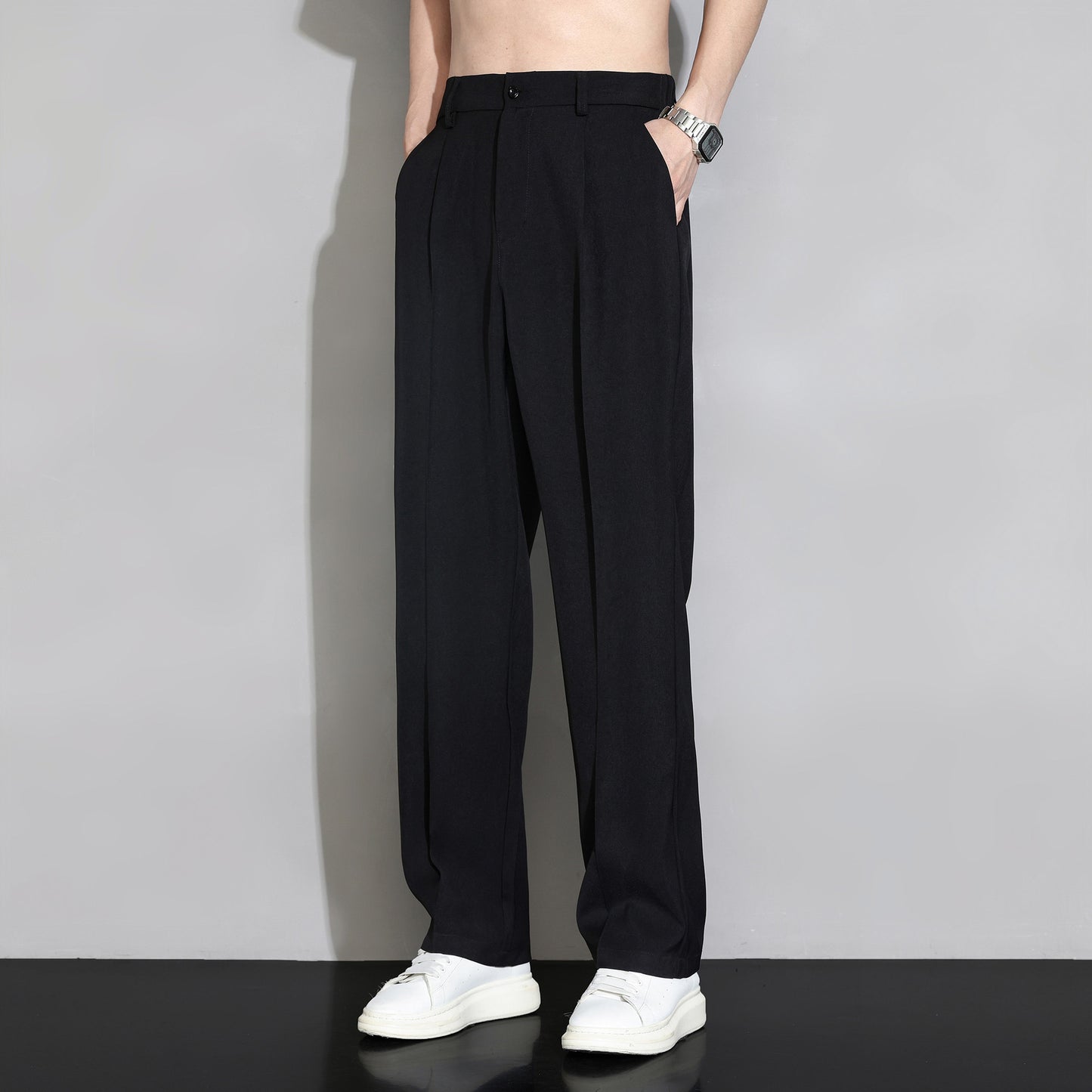👖 50% popusta! 🔥 Muške ljetne hlače širokog kroja (4-120 kg), izrađene od ledenjačke svile, brzosušeće, široke, ravne nogavice.
