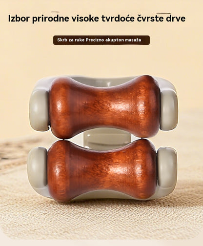 🌿 Masažer za prste od punog drva: Valjci od prirodnog drva pomažu u deblokiranju meridijana zglobova i ublažavanju umora ruku. 🌿