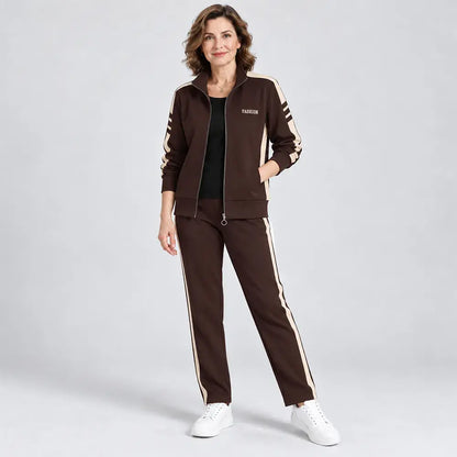 【M-5XL】【Kurtka + spodnie】 Nowy, swobodny jesienny komplet sportowy w dużym rozmiarze
