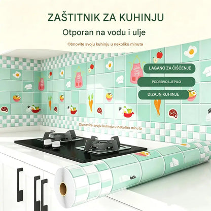 Naljepnice otporne na ulje za kuhinju, vodootporne samoljepljive tapete, zaštitne za radne ploče.