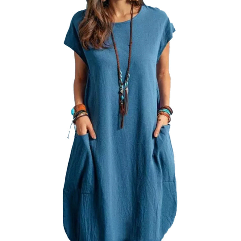 🔥🥰[S-3XL] 2025 Rochie lejeră pentru femei din bumbac și in