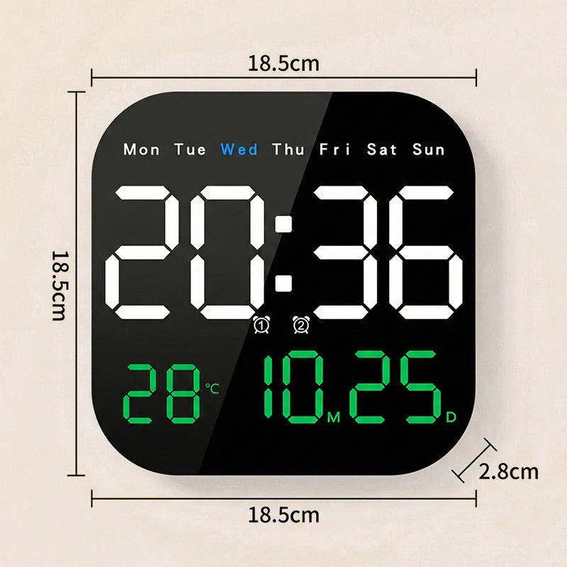 🕰️🛏️ Ograničeno vrijeme s popustom od 40%! Digitalni sat za dom i ured - nježno buđenje, recite zbogom dosadnim budilicama! Podesiva svjetlina, tihi rad noću. Također prikazuje temperaturu. Pouzdan pratitelj za vaš svakodnevni život. 🌙