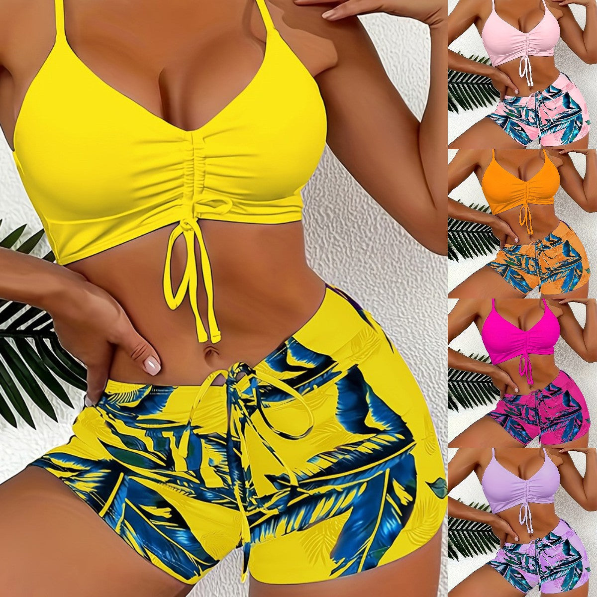 🏊‍👙🌴 Ženski modni elegantni kupaći kostim s printom velike veličine, bikini s tregerima, udoban, brzosušeći