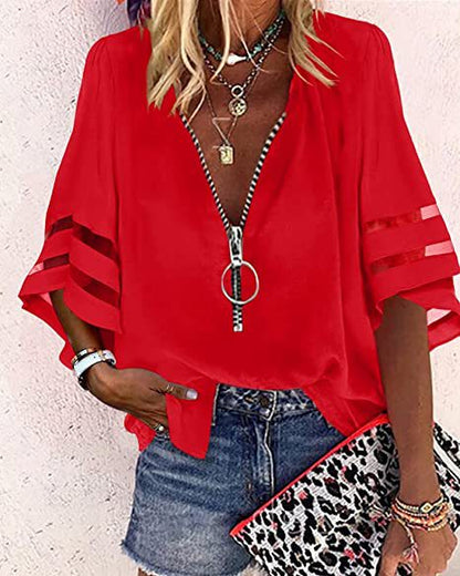 【S-2XL】Tops de gasa casuales para mujer