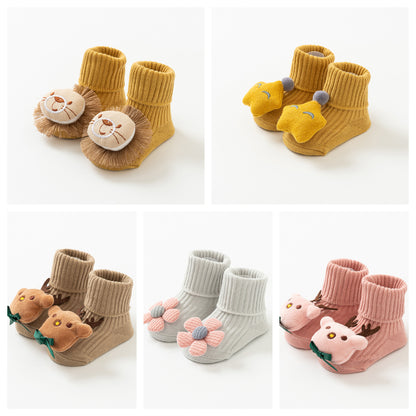 🧦👶Șosete calde pentru bebeluși, șosete calde antiderapante din bumbac pur