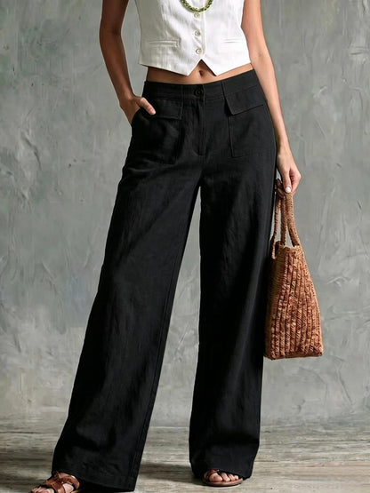【S-3XL】Ženske široke hlače od pamuka i lana, ležerne👖✨