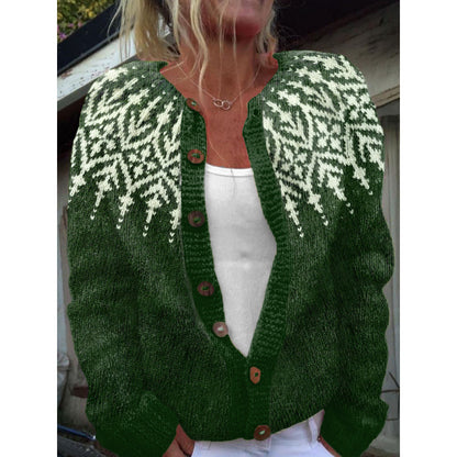 🌸🌸【50% popust】【S-5XL】Ženski kardigan z digitalnim potiskom v retro slogu