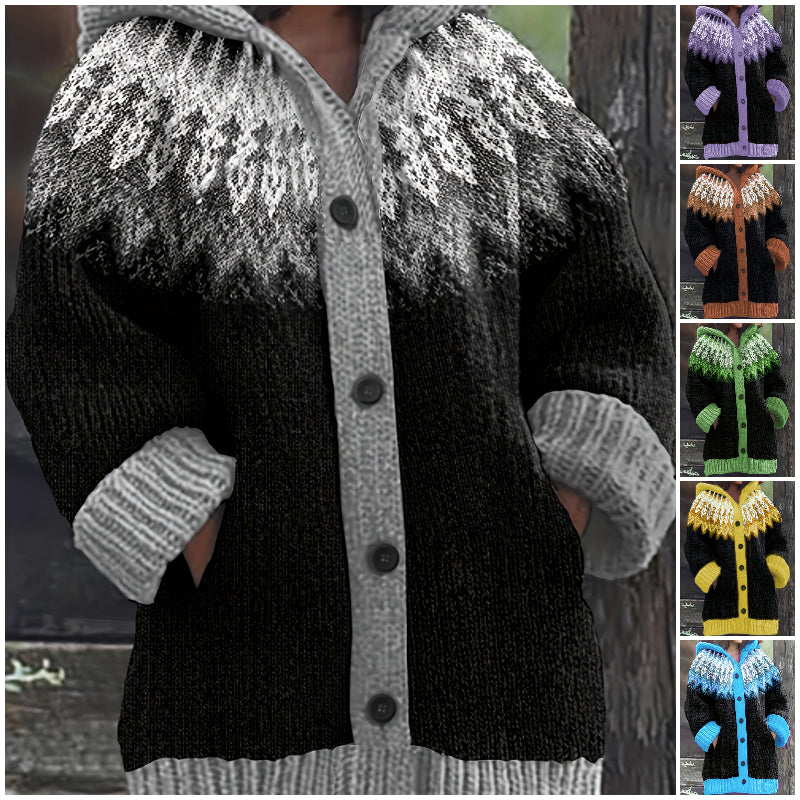 【S~5XL】✨Elegantna, barvita retro jakna s kapuco