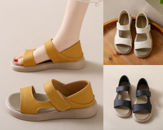 🔥💕【Ograniczona ilość】【35-43】2025 Letnie sandały damskie retro, wykonane z miękkiej skóry z miękką podeszwą