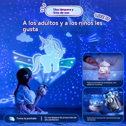 🎁 El regalo perfecto para bebés y niños ❤️Proyección de luz de cielo estrellado, luz ambiental creativa