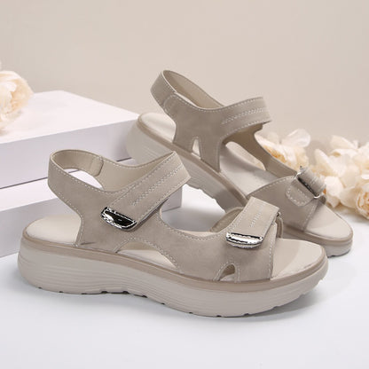 👡【36-43】2025 noi sandale casual de marime mare pentru femei, stil sport sandale confortabile cu gura de pește într-o linie