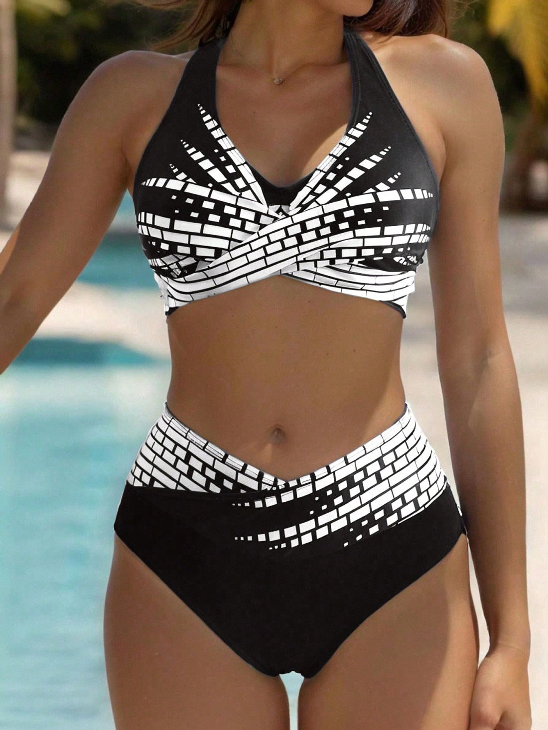 👙 【Popust 50 % 💥】【L–5XL】👉 Dvodijelni bikini za žene u većim veličinama ✅ Visoki struk ✅ Visoka elastičnost