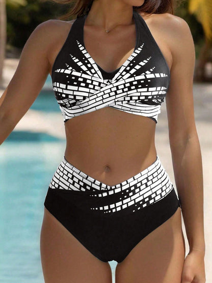 👙 【Popust 50 % 💥】【L–5XL】👉 Dvodijelni bikini za žene u većim veličinama ✅ Visoki struk ✅ Visoka elastičnost