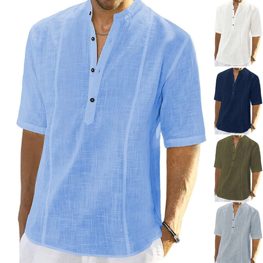 ✨【S-3XL】 Tricou pentru bărbați cu decolteu în V, stil nou, la modă și confortabil 2025