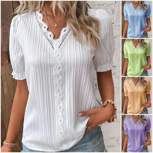 💞【S-5XL】Nova majica s V-izrezom od pamuka i lana✅Plaćanje pouzećem