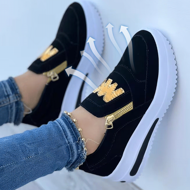 🔥【30% OFF】🔥【35-43】 2026 Dámska ležérna obuv so silnou podrážkou na zips