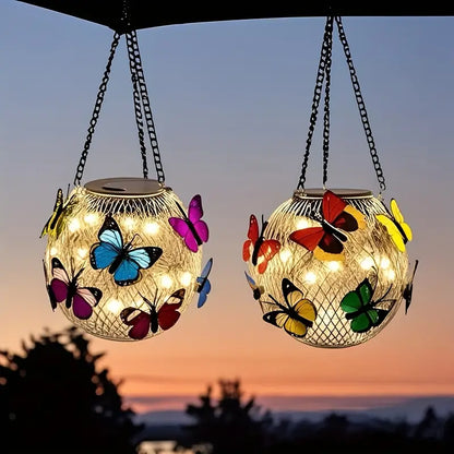 🦋💡Prekrasan solarni luster s leptirom