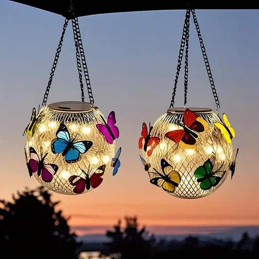 🦋💡Prekrasan solarni luster s leptirom