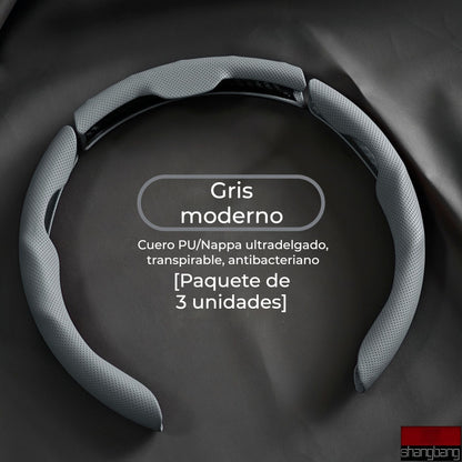 🚗Kožni volan za automobil, pogodan za sva godišnja doba, neklizajući, upija znoj i otporan na habanje.