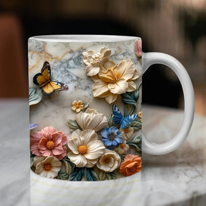 💐Keramička šalica za kavu "Proljetna ruža"