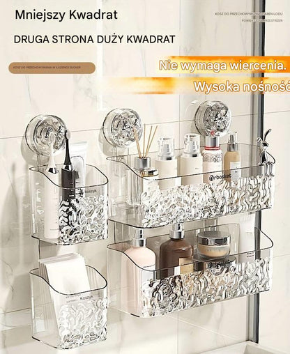 👍🗳️ Uchwyt do przechowywania przyssawek łazienkowych, schowek montowany na ścianie (oba wyposażone w haczyki)