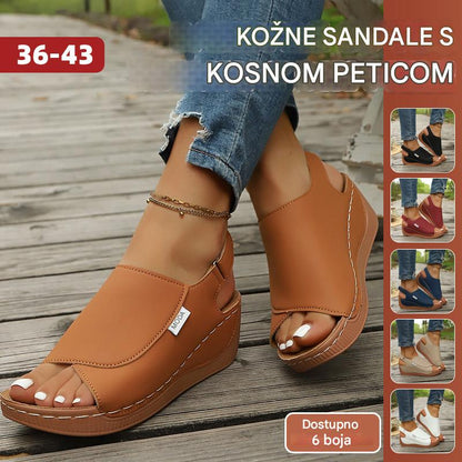 💥💥【Zadnji dan popusta od 50%】👡👡【Veličine 36-43】Ženske sandale od prave kože, udobne za cjelodnevno nošenje—✅Plaćanje pouzećem
