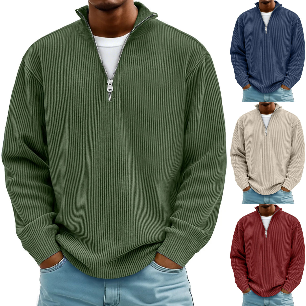 🔥【S-5XL】Nueva sudadera de cuello alto para hombre, llegada primavera 2026