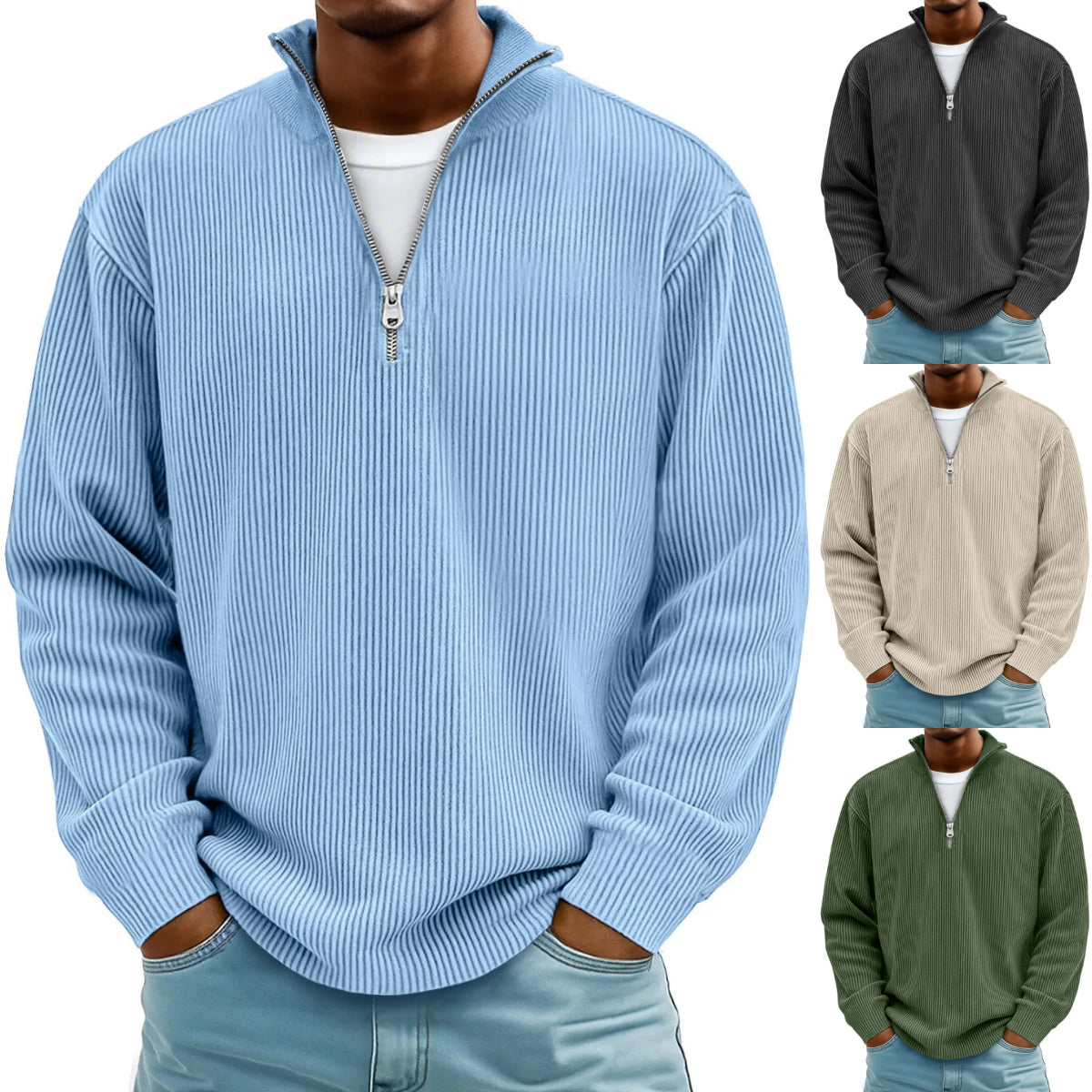 🔥【S-5XL】Nueva sudadera de cuello alto para hombre, llegada primavera 2026