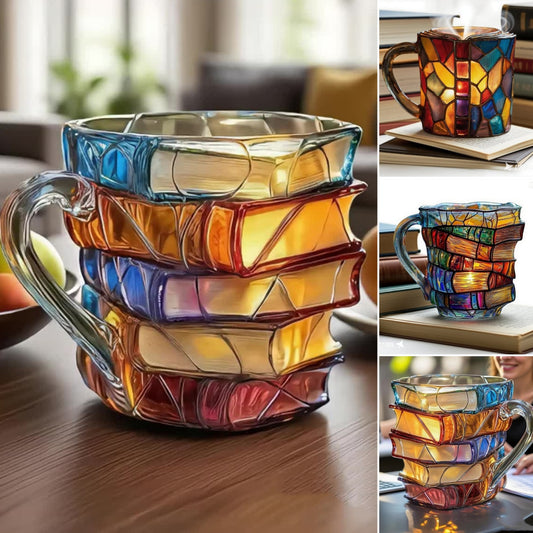 📚【Nowe polskie produkty domowe】📚3D malowany kubek do kawy w kształcie książki